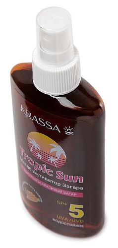 Krassa tropic sun масло-активатор загара spf 5 150 мл