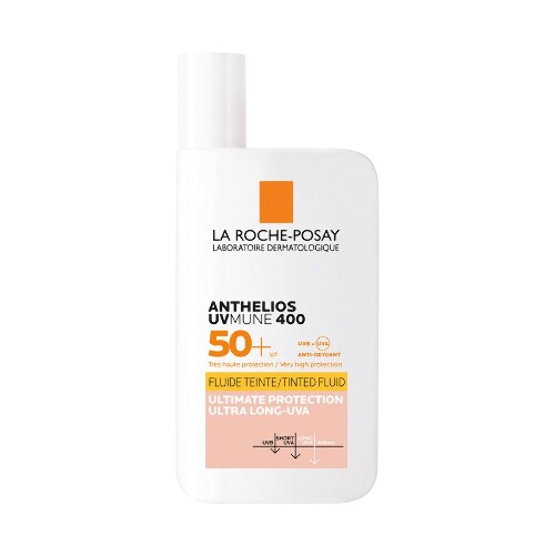 Купить La roche-posay anthelios uvmune 400 флюид солнцезащитный тонирующий для лица spf50+/ppd42 50 мл цена