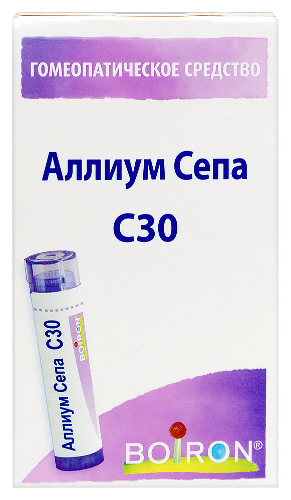 Купить Аллиум сепа с30 гомеопатический монокомпонентный препарат растительного происхождения 4 гр гранулы гомеопатические цена
