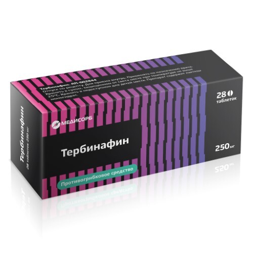Купить Тербинафин 250 мг 28 шт. таблетки цена