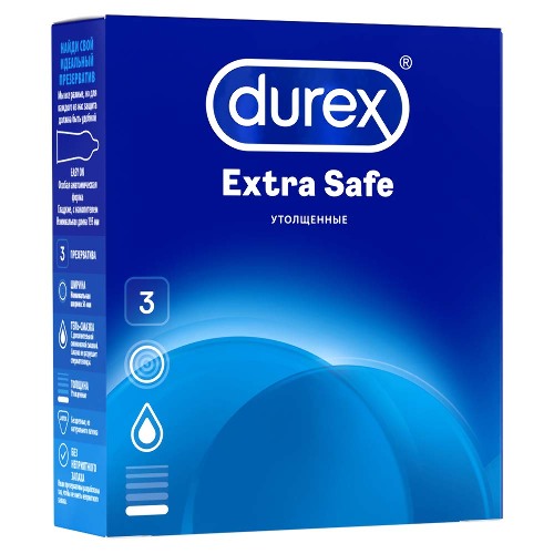 Купить ДЮРЕКС ПРЕЗЕРВАТИВЫ EXTRA SAFE N3 цена