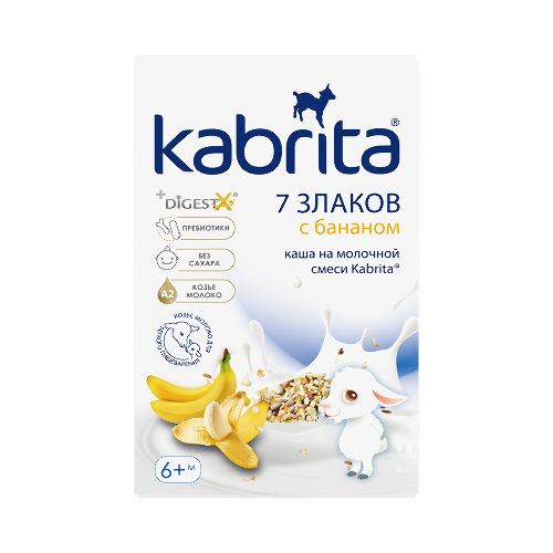 Kabrita каша 7 злаков на козьем молочке с бананом 180 гр