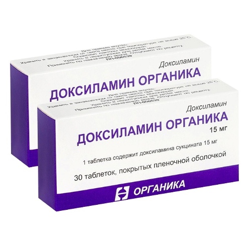 Набор из 2х упаковок ДОКСИЛАМИН ОРГАНИКА 0,015 N30 ТАБЛ со скидкой