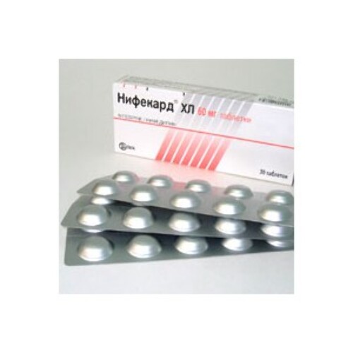Нифекард хл 60 мг 30 шт. таблетки с модифицированным высвобождением, покрытые пленочной оболочкой
