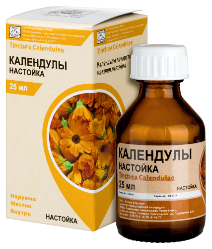КАЛЕНДУЛЫ НАСТОЙКА 25МЛ ИНД/УП/ФЛОРА КАВКАЗА/