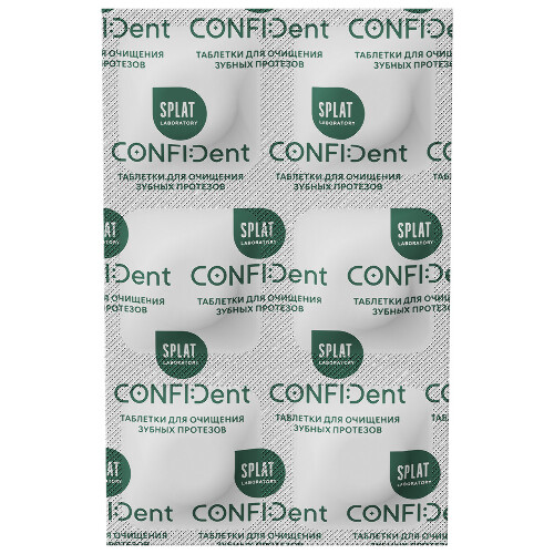 Splat confident экспресс 5-в-1 таблетки для интенсивного очищения зубных протезов 30 шт.