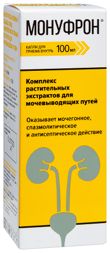 МОНУФРОН КОМПЛЕКС РАСТИТЕЛЬНЫХ ЭКСТРАКТОВ ДЛЯ МОЧЕВЫВОДЯЩИХ ПУТЕЙ