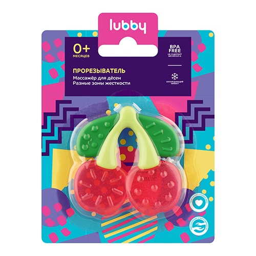 Lubby прорезыватель с водой вишня 0+/32067