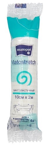 Купить Matopat бинт медицинский эластичный фиксирующий matostretch 10 смх2 м/без застежки цена