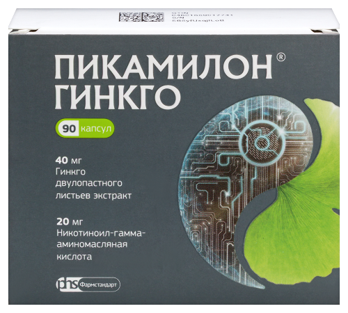 Пикамилон гинкго 40мг + 20мг 90 шт. капсулы