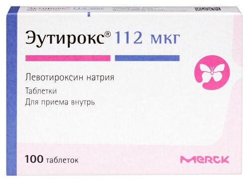 Купить Эутирокс 112 мкг 100 шт. таблетки цена