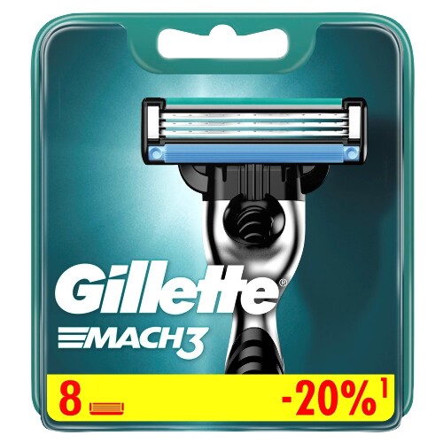 Купить Gillette mach3 кассеты сменные для бритья 8 шт. цена