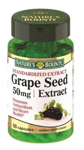 Купить НЭЙЧЕС БАУНТИ ЭКСТРАКТ ВИНОГРАДНЫХ КОСТОЧЕК N50 КАПС цена