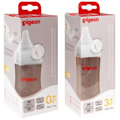 Набор Pigeon бутылочка для кормления полипропилен 0+ 160мл + Pigeon бутылочка для кормления полипропилен 3+ 240мл