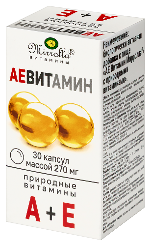 АЕ ВИТАМИН МИРРОЛЛА С ПРИРОДНЫМИ ВИТАМИНАМИ