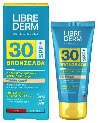 Купить Librederm bronzeada крем для лица тонирующий солнцезащитный spf 30 50 мл цена