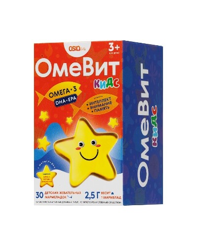ОМЕВИТ КИДС ДЕТСКИЙ ЖЕВАТЕЛЬНЫЙ МАРМЕЛАД