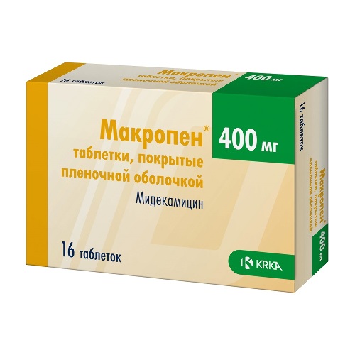 Купить Макропен 400 мг 16 шт. таблетки, покрытые пленочной оболочкой цена