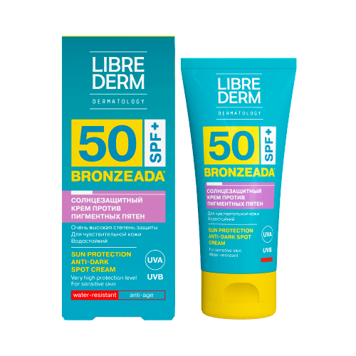 Купить Librederm bronzeada солнцезащитный крем для лица против пигментных пятен spf 50 50 мл цена