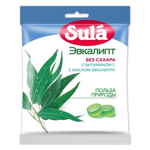 Леденцы sula без сахара 60 гр/эвкалипт/