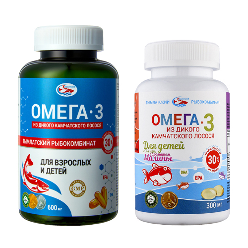 Набор "Омега-3 из дикого камчатского лосося" - "ВЗРОСЛЫМ И ДЕТЯМ"
