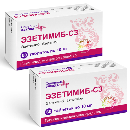 Набор ЭЗЕТИМИБ-СЗ таб. 10 мг № 60 - 2 уп. по специальной цене