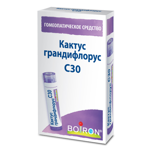 Купить Кактус грандифлорус С30 гомеопатический монокомпонентный препарат растительного происхождения 4 гр гранулы гомеопатические цена