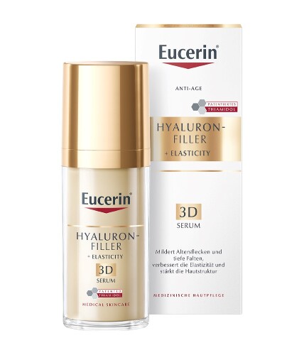 Eucerin hyaluron-filler+elasticity сыворотка 3d против пигментации антивозрастная 30 мл