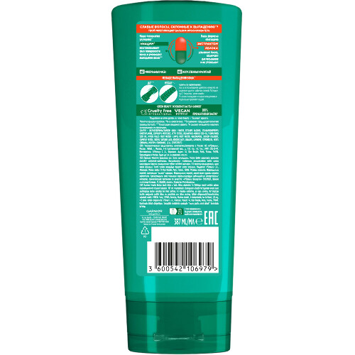 Garnier fructis рост во всю силу бальзам-ополаскиватель укрепляющий 387 мл