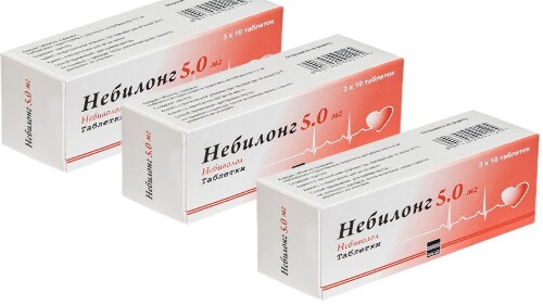 Набор из 3 уп. Небилонг 5 Мг 30 Шт. таблетки – со скидкой до 5%