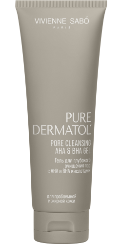 Vivienne sabo pure dermatol гель для глубокого очищения порошок с aha и bha кислотами 120 мл