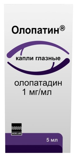 Олопатин 1 мг/мл флакон-капельница капли глазные 5 мл