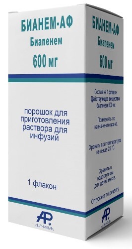 Купить Бианем-аф порошок для приготовления раствора для инфузий 600 мг флакон 1 шт. цена