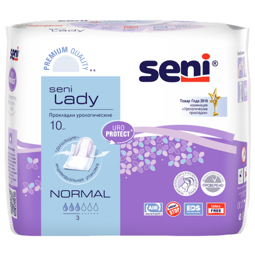 Купить Seni lady normal урологические прокладки/вкладыши для женщин 10 шт. цена