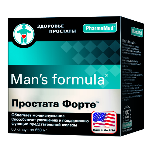 Купить Мен-с формула простата форте 60 шт. капсулы массой 650 мг цена