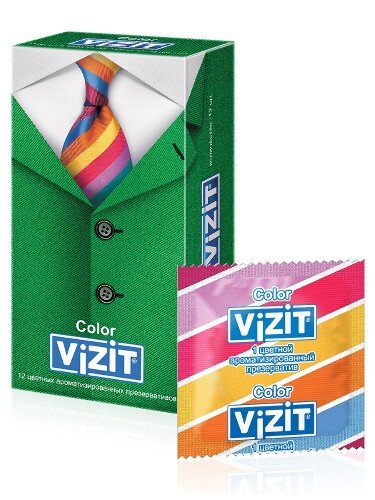Купить Vizit презерватив color цветные ароматизированные 12 шт. цена
