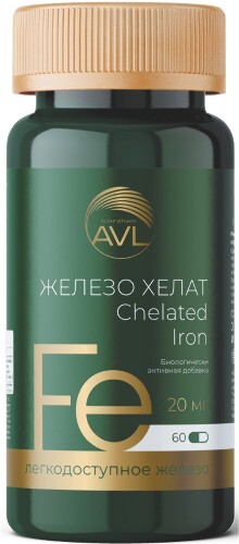 Купить Железо хелат 60 шт. капсулы массой 416 мг цена
