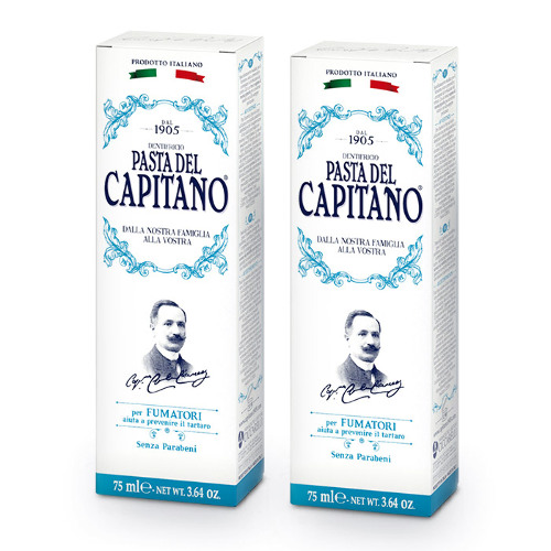 НАБОР 2=1 PASTA DEL CAPITANO 1905 ЗУБНАЯ ПАСТА ДЛЯ КУРЯЩИХ 75МЛ
