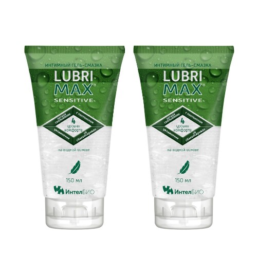 Набор из 2-х уп Любримакс sensitive интимный гель-смазка для чувствительного скольжения 150мл со скидкой