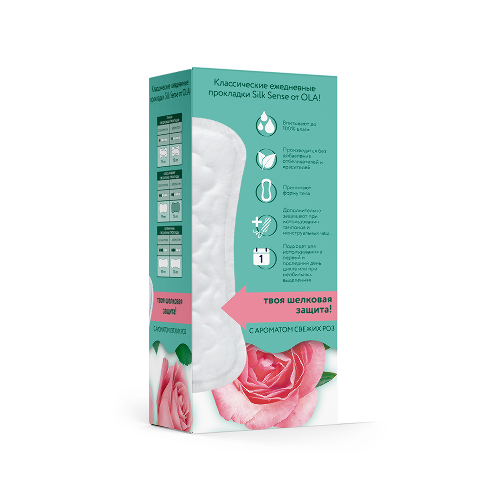 Ola silk sense прокладки ежедневные daily deo бархатная роза 20 шт.