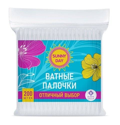 Sunny day ватные палочки 200 шт.