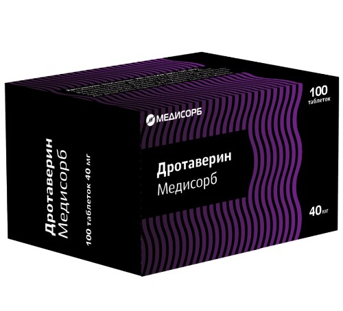 Дротаверин медисорб 40 мг 100 шт. таблетки