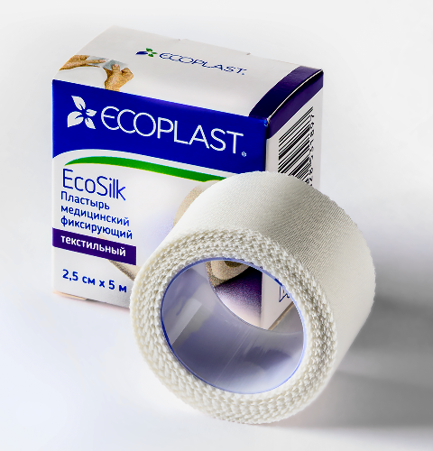 ECOPLAST ПЛАСТЫРЬ ECOSILK МЕДИЦИНСКИЙ ФИКСИРУЮЩИЙ ТЕКСТИЛЬНЫЙ