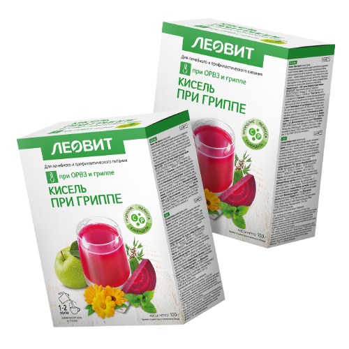Набор из 2х уп. ЛЕОВИТ кисель при гриппе