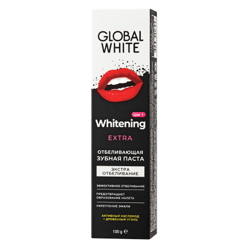 Купить Global white зубная паста экстра отбеливающая активный кислород 100 гр цена