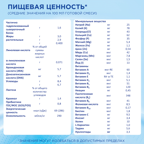 2 ГА СУХАЯ СМЕСЬ ДЕТСКАЯ