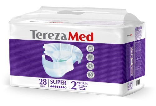 Купить Terezamed подгузники для взрослых super medium (№2) 28 шт. цена
