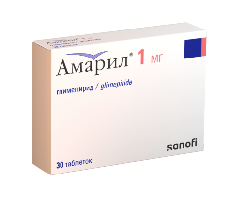 Купить Амарил 1 мг 30 шт. таблетки цена