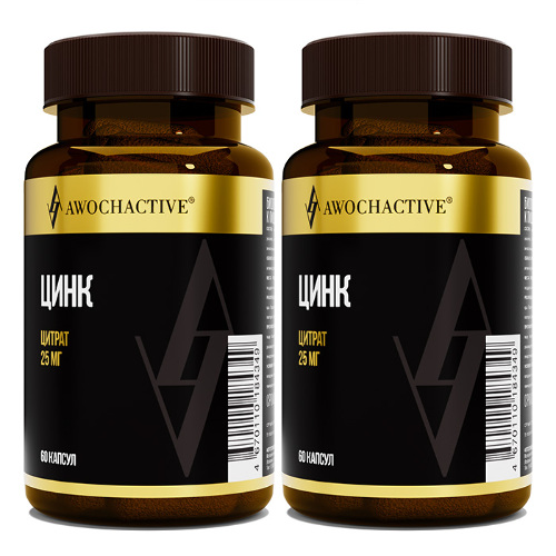 Набор Awochactive цинк №60 капс со скидкой 20% на вторую упаковку