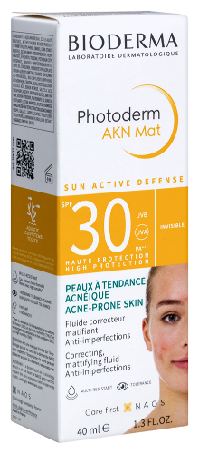 Bioderma Photoderm AKN MAT солнцезащитная матирующая эмульсия для кожи с несовершенствами SPF 30 40 мл